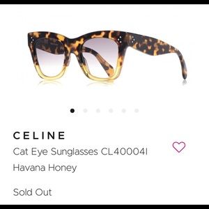 Celine large Catherine sunglasses 40004I. Havana honey. No scratches or damage.